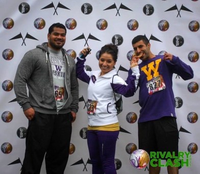 Rivalry Clash - Husky vs Cougars (competing universities).  Yes, HUSKIES dominated! Wooo!