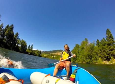 Meet David, our guide. Don't mind the man overboard.