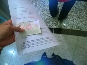 The very last time I held my Permanent Resident card...and proudly renounced.