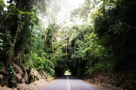 Old Pali Hwy, Oahu Hawaii, ruins