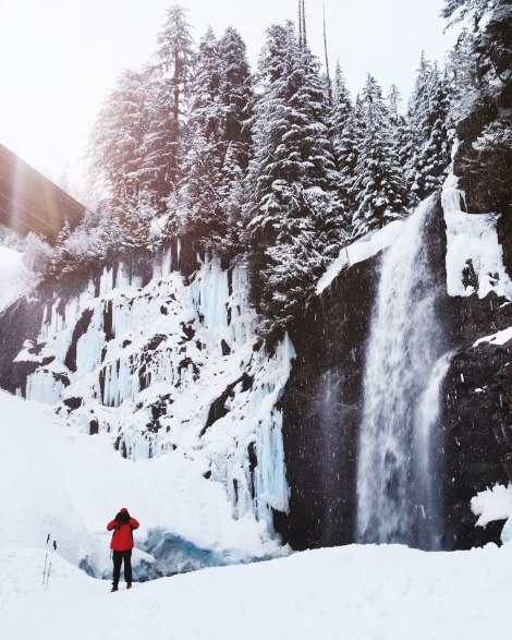 Franklin Falls, WA, winter, PNW