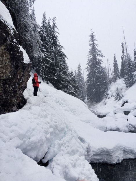 Franklin Falls, WA, winter, PNW