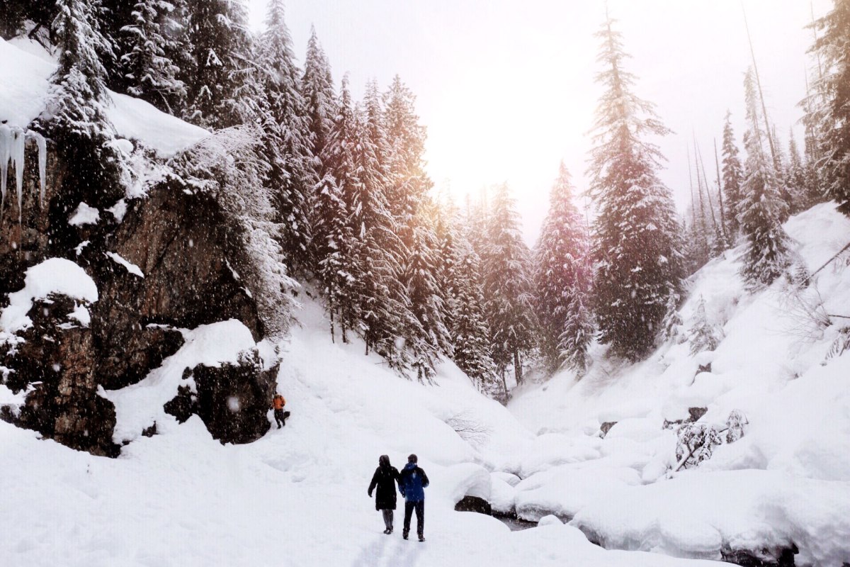 Franklin Falls, WA, winter, PNW
