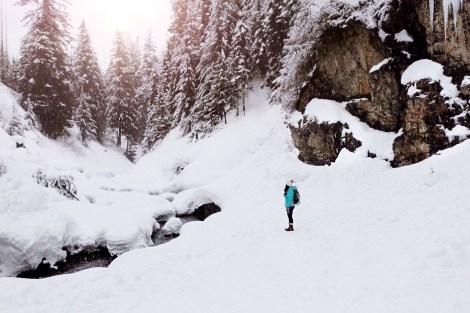 Franklin Falls, WA, winter, PNW